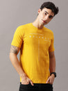 Yellow Printed T-Shirt for Men