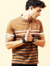 Brown Stripes T-Shirt for Men