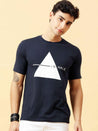 Navy Printed T-Shirt for Men