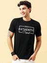 Black Printed T-Shirt for Men
