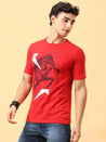 Red Printed T-Shirt for Men