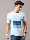 Blue Color Block T-Shirt for Men