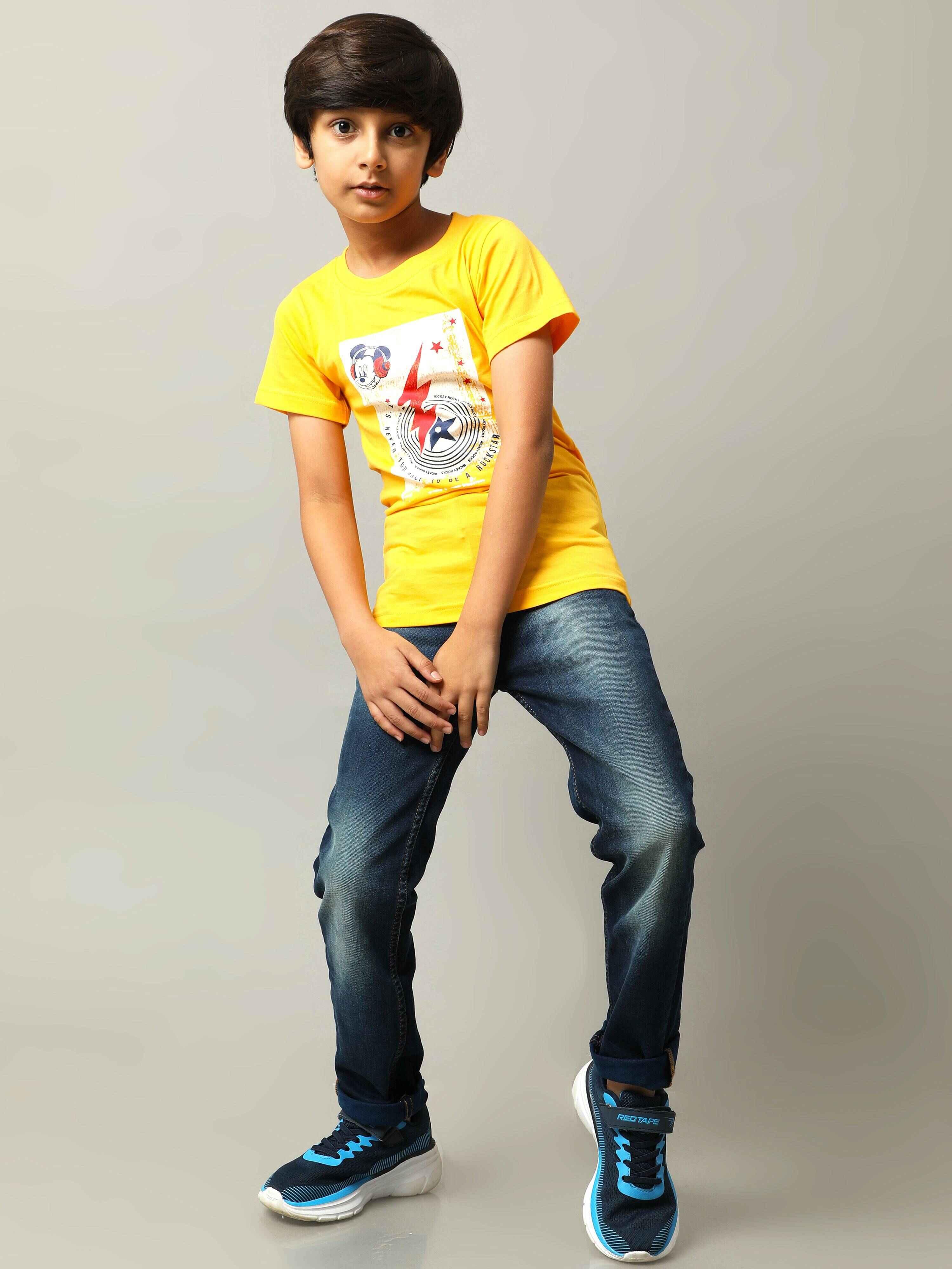 DJ Mickey Mouse Printed T-Shirt for  Boys