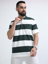  Green and White Polo T-Shirt for Men