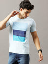 Blue Color Block T-Shirt for Men