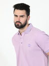 Pale Lilac Polo T-Shirt for Men