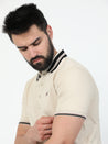 Beige Polo T-Shirt for Men