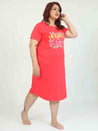 Coral Red Short Nighty