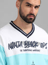 V Neck Graphic Printed Drop Shoulder T-Shirt for Men