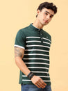 Green Stripes T-Shirt for Men